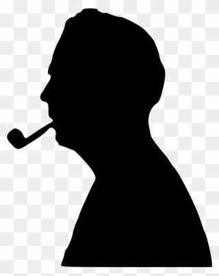 Open - Man Smoking Silhouette Png Clipart