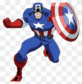 Superhero Clipart Free Ba Superhero Clipart Clipart - Dessin Captain America Couleur - Png Download