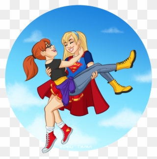Dc Superhero Free On Dumielauxepices Net - Dc Super Hero Girls Batgirl And Supergirl Clipart