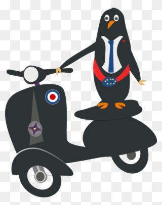 Scooter Vespa Gts Piaggio Vespa Lx - Penguin On A Vespa Clipart