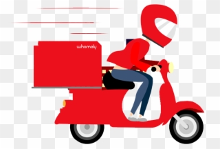 Scooter Clipart Delivery Scooter - 24 7 Delivery - Png Download