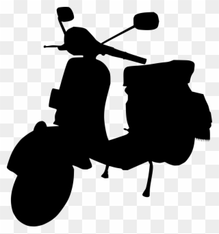 5 Scooter Moped Silhouette - Moped Silhouette Clipart