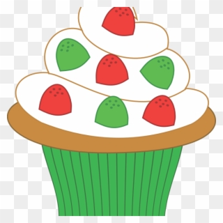 Cupcake Clipart Sun Clipart Hatenylo - Christmas Cupcake Clip Art - Png Download
