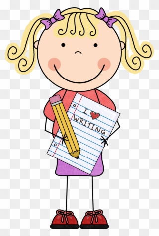 Happy Student Clipart - Clipart Writing Kids - Png Download