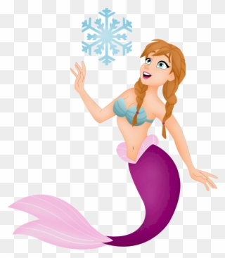 Clip Art Mermaid - Disney Princess Mermaids Elsa And Anna - Png Download