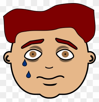 Sad - Student - Clipart - Sad Man Face Cartoon - Png Download