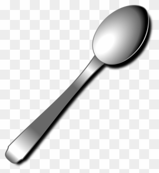 Silver Clipart Cooking Spoon - Spoon Clipart Transparent Background - Png Download