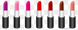 Seven Shades Of Lipstick - Makeup Clipart - Png Download