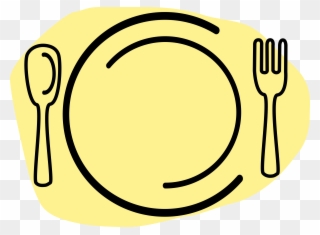 Pantry Clipart Business Dinner - Plate With Spoon And Fork Clipart - Png Download