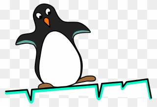 Penguin Clipart Student - Penguin On Iceberg Clipart - Png Download