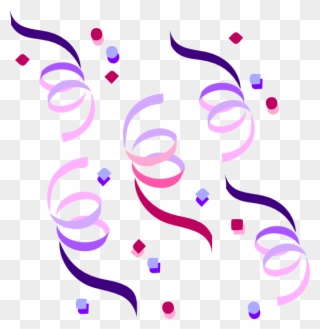 Streamers Pink And Purple Clipart