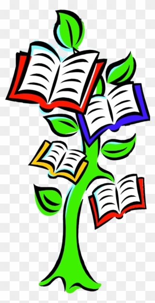 Church Library - Book Tree Clipart