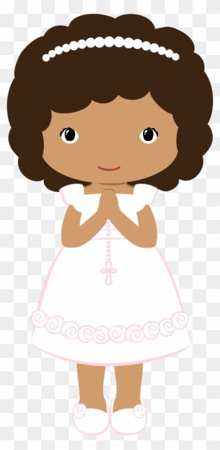 Clipart Girl First Communion - Clipart Communion Girl Png Wave Hair Transparent Png