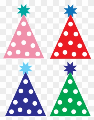 Free Clip Art 50th Birthday - Polka Dot Party Hat Clipart - Png Download