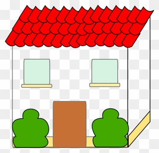 Download Of Pucca House Clipart House Clip Art Rectangle - House With Red Roof Clipart - Png Download