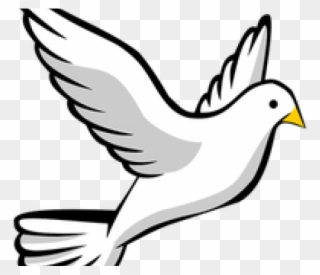 Peace Dove Clipart Catholic - Flying Bird Drawing Easy - Png Download