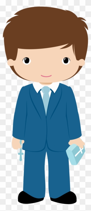 Vector Transparent Stock Boys In Their First - Clip Art Communion Boy Png