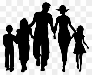 Silhouette Clip Art At - Family Silhouette Vector Png Transparent Png