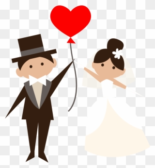 Wedding Png Transparent Free - Bride And Groom Png Clipart