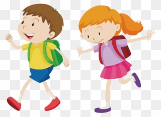 Royalty-free Walking Boy Clip Art - Go To School Vector Png Transparent Png
