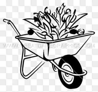 Drawing At Getdrawings Com Free For Personal - Wheelbarrow Clipart Black And White - Png Download