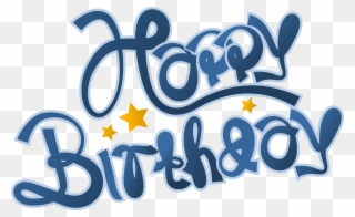 Blue Happy Birthday Clipart Picture - Happy Birthday Clipart Png Transparent Png