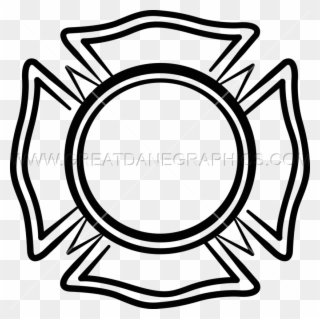 Maltese Cross - Volunteer Fire Department Emblem Clipart