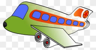 Airplane Air Transportation Clip Art - Airplane Clipart Big Windows - Png Download