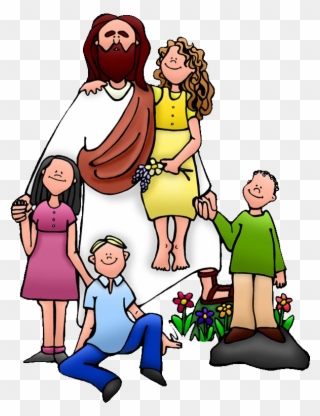 Teaching Of Jesus About Little Children Clip Art - Jesus With Kids Clip Art - Png Download