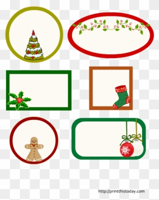 Christmas Labels For Jars Clipart