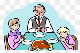 October 2010 Faith And Music - Praying Before Meal Cartoon Clipart