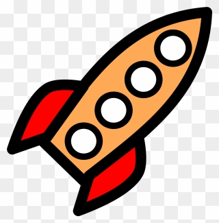 Spaceship Spacecraft Clipart Cartoon Rocket Clip Art - Cartoon Rocket - Png Download