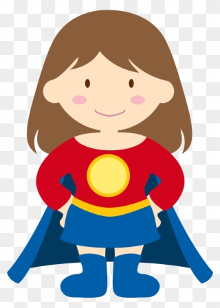 Fancy Plush Design Superhero Kid Clipart Vector Illustration - Super Heroes Kids Clipart - Png Download