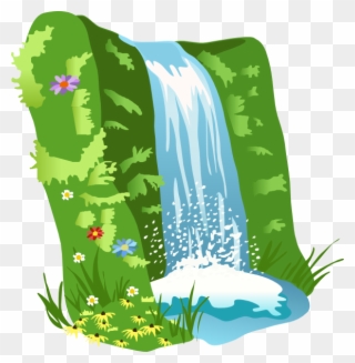 Mountain Clipart Nature - Waterfall Clipart Transparent Background - Png Download