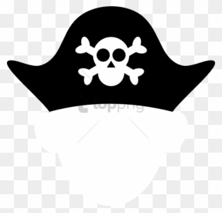 Pirate Hat Clipart Black And White - Sombrero De Pirata Dibujo - Png Download