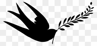 Peace Dove Clipart Leaf Clip Art - Dove Silhouette Transparent - Png Download