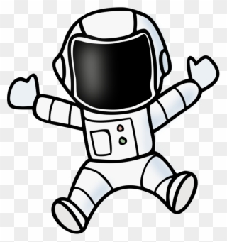 Astronaut Space Suit Outer Space Line Art Can Stock - Clip Art Space Man - Png Download