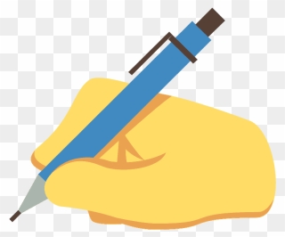 Emoji Clipart Writing - Emoji Escribir - Png Download