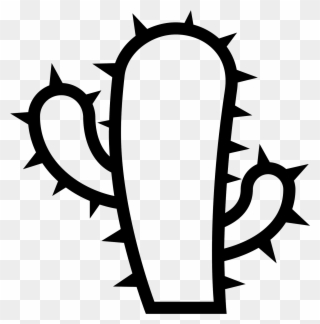 19 Black And White Cactus Clip Art Library Download - Kaktus Icon Png Transparent Png