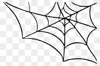 Spider Web Clip Art - Halloween Spider Web Clipart - Png Download