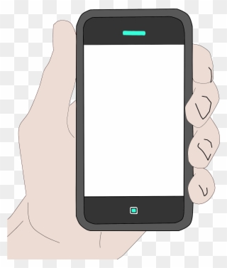 Big Image - Hand Holding Phone Clipart - Png Download