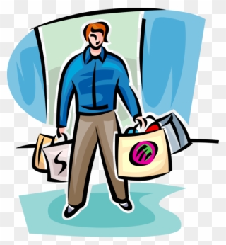 Buy Vector Person Shopping Jpg Library Download - Retail Clipart