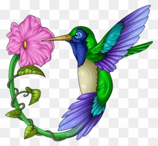 Hummingbird Clip Art 19 Hummingbird Clip Art Free Stock - Tattoo Ideas Hummingbird With Flower - Png Download