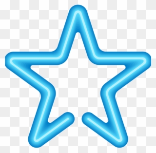 Blue Star Clip Art Blue Star Corner Clipart Black And - Marquee Star - Png Download