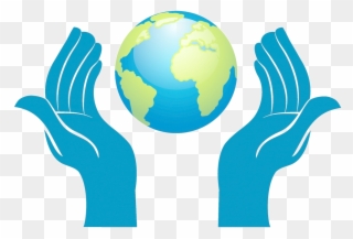 Earth Hand Clip Art - Clipart Earth In Hands - Png Download