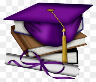 Congratulations 2014 Graduates - Purple Graduation Cap And Diploma Clipart