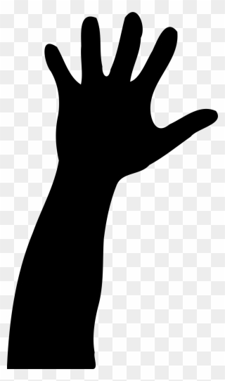 Hand Clip Art - Silhouette Hand Reaching Up - Png Download