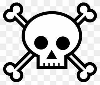 See Clipart Black And White - Draw Skull And Bones - Png Download