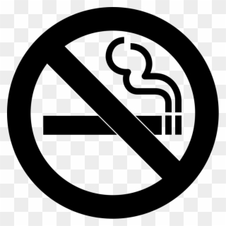 No Smoking - No Smoking Sign Black And White Png Clipart