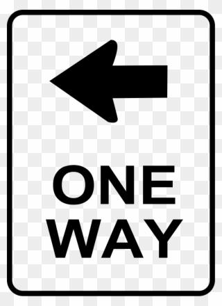 Sign One Way Clipart, Vector Clip Art Online, Royalty - Road Signs Clip Art - Png Download